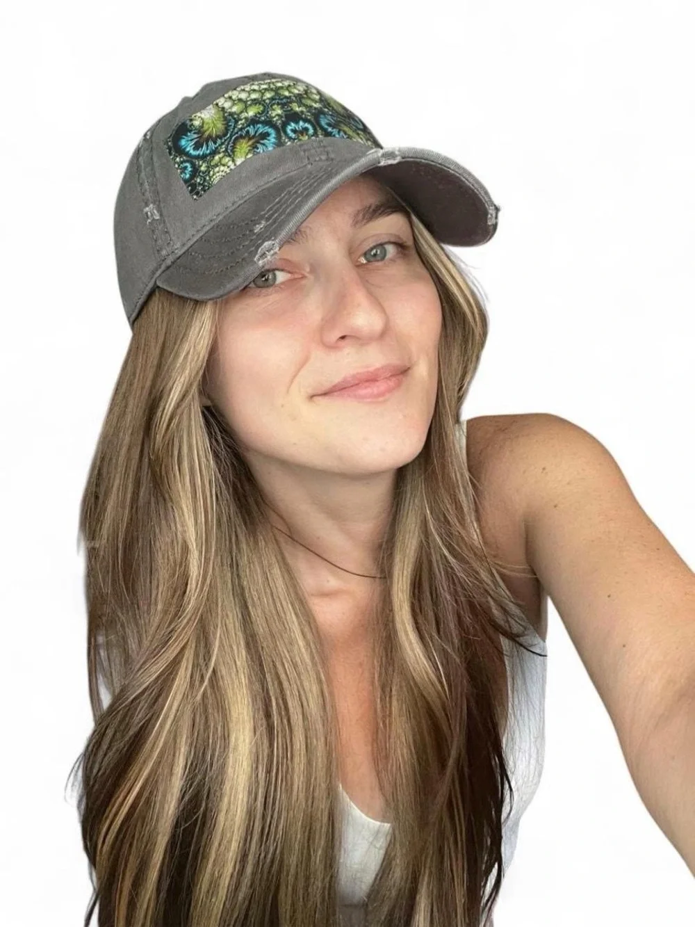 Custom distressed trucker baseball hat